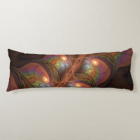Resumen fluorescente colorido Trippy Brown Fractal