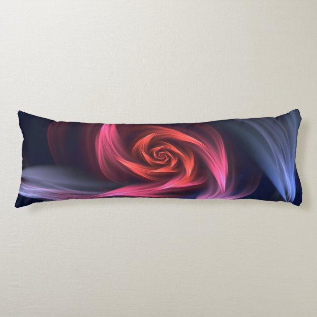 Cojín Resumen Forma De Vortex Rojo Y Azul (Anverso)