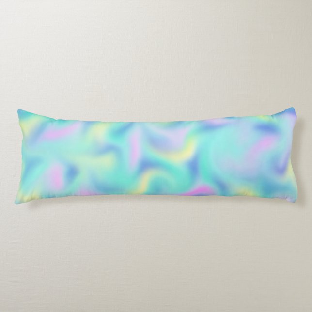 Cojín Resumen Patrón de Bonito borrosa Pastel Swirls (Anverso)