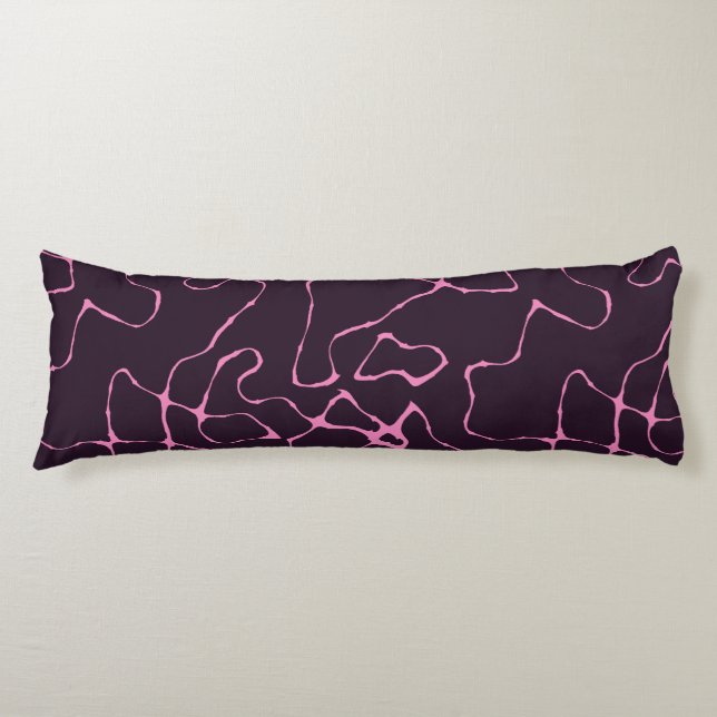 Cojín Resumen Rosa Y Púrpura (Anverso)
