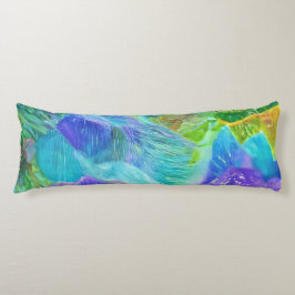 Cojín Resumen vibrante de la montaña de cristal