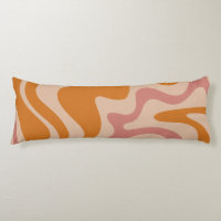 Retro 60s 70s Psychedelic Swirls Orange Pink