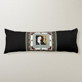 Cojín Retro de color con encaje y flores