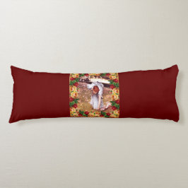 Cojín Retro de color con encaje y flores