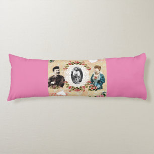 Cojín Retro de color con encaje y flores