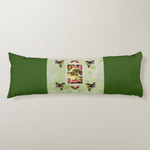 Cojín Retro de cosecha colorida con encaje y flores