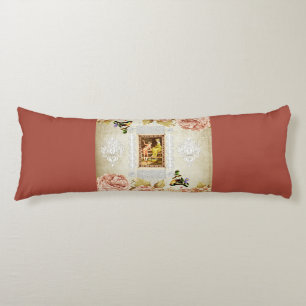 Cojín Retro de cosecha colorida con encaje y flores