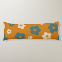 Retro de Floral Marrón y Azul, alegre