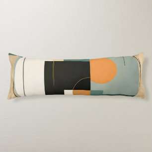 Cojín Retro en negrita: Círculos abstractos y Rectángulo