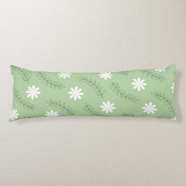 Cojín Retro Floral Verde Sage caprichoso, alegre