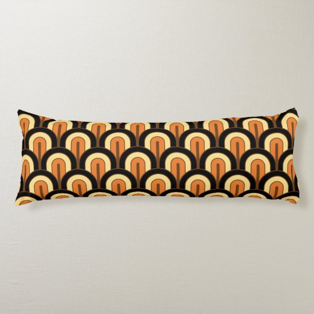 Cojín Retro Gradated Geometric Fan Pattern (Anverso)