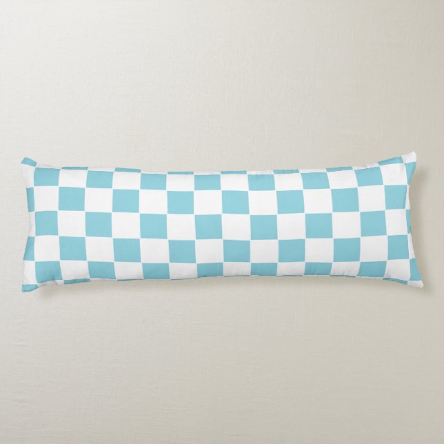 Cojín Robin Egg Blue con pincel de patrón de cuadrado bl (Reverso)