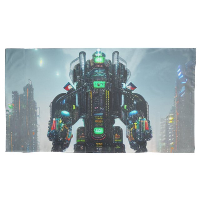 Cojín Robot 4 funda de almohada king 2 lado (Anverso)