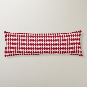 Cojín Rojo Argyle Carmesí Rosa Pequeña Forma de Diamante