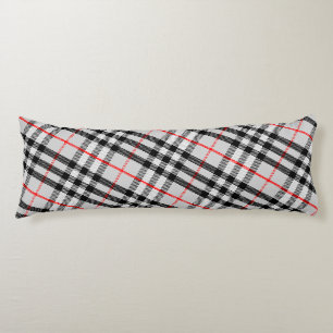 Cojín Rojo blanco negro Gingham Tejido clásico de cuad