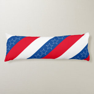 Cojín Rojo, blanco y azul patriótico americano