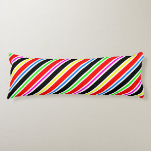 Cojín Rojo Negro Multicolor Colores Rayas
