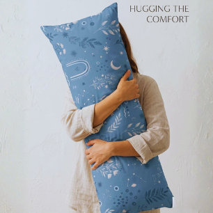 Cojín Ropa de cama azul polvoriento botánico celestial b
