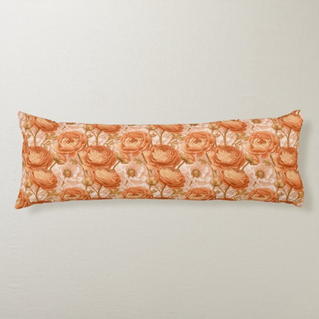 Cojín Ropa de hogar con flores de Ranunculus estilo vict (Anverso)