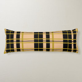 Cojín Rosa de oro negro a rayas