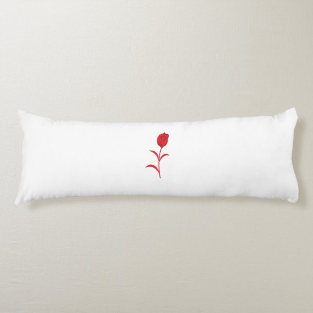 Cojín Rosa Madder, Lava Red, diseño floral (Anverso)