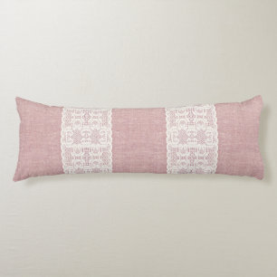 Cojín rosa,Vintage, encaje, burlap, grunge, victoriano
