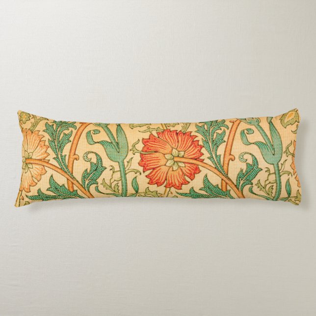 Cojín Rosa y Rosa por William Morris (Anverso)