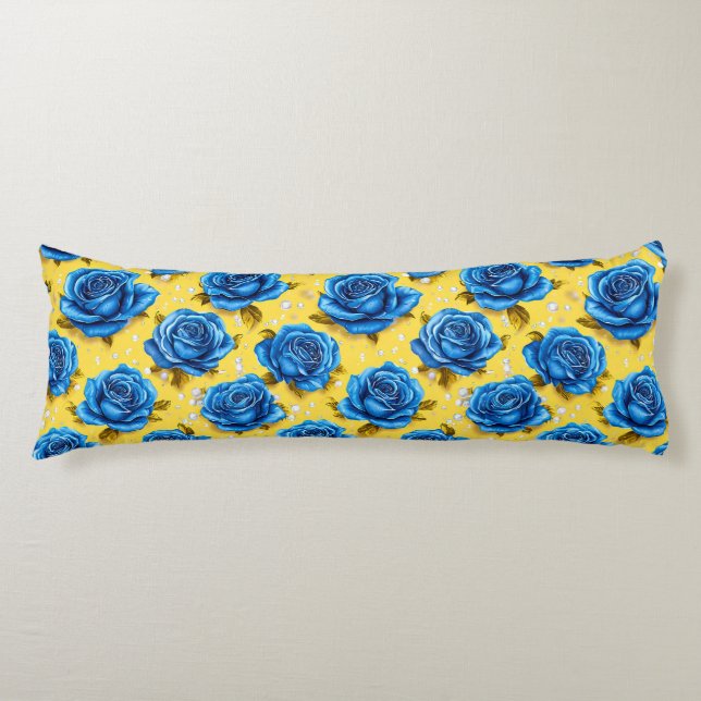 Cojín Rosas azules 3d (Anverso)