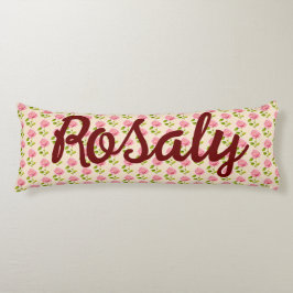 Cojín Rosen Muster rosa pink