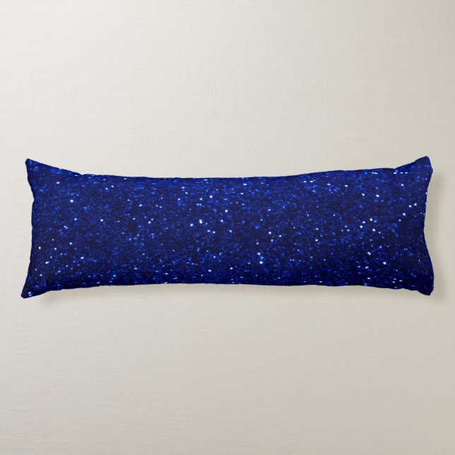 Cojín Royal Blue Faux Purpurina Body Pillow (Anverso)