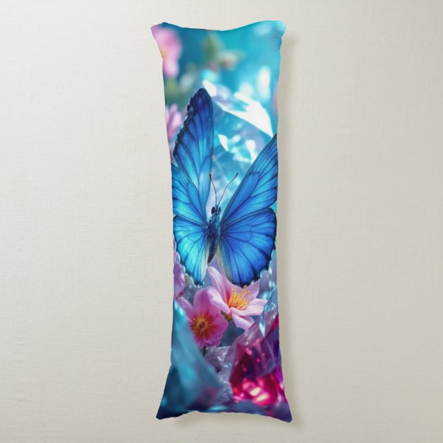 Cojín Ruby Crystals Garden Butterfly (Frente vertical)