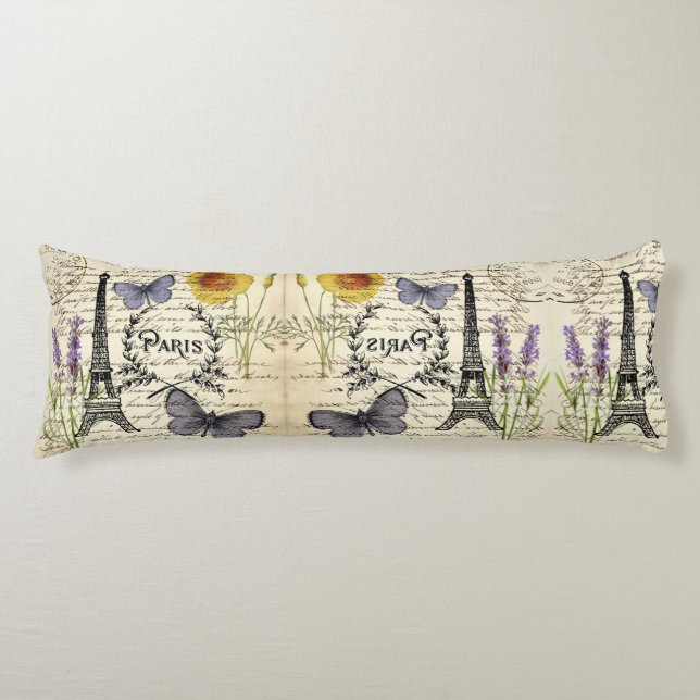 Cojín rural francés scripts de campo paris eiffel tower (Anverso)