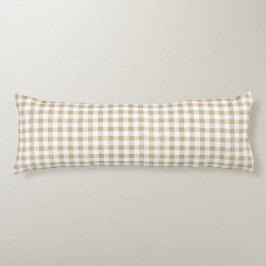Cojín Rustic Neutral Beige Gingham Plaid