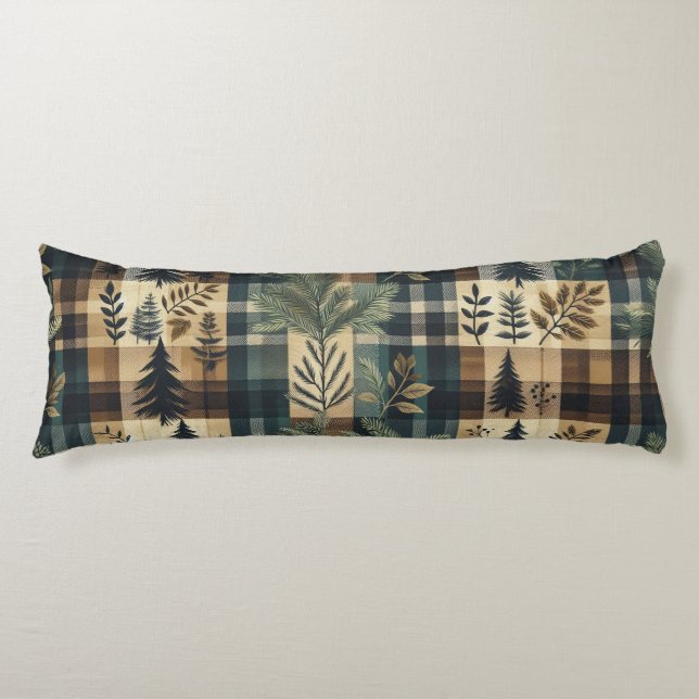 Cojín Rústico Flannel - decoración en cabaña (Anverso)