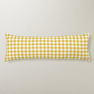 Cojín Rústico Mustard Yellow Gingham Plaid