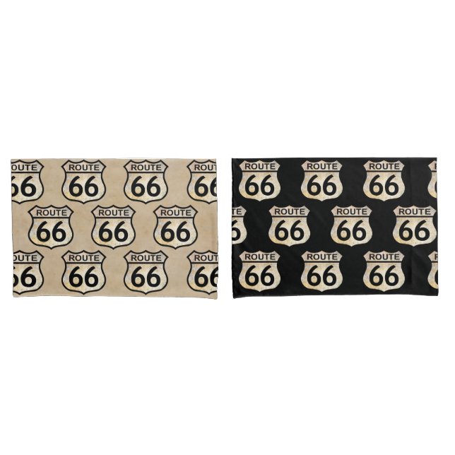 Cojín Ruta 66 Funda de almohada (Anverso - Set)