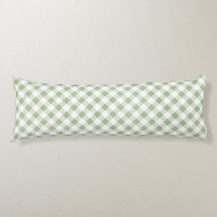Cojín Sage natural ruso Gingham Plaid