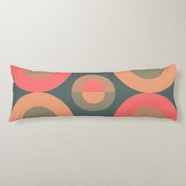 Cojín Salmón y oliva modernos de mediados del siglo XX