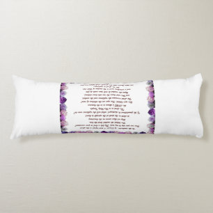 Cojín Scripture, Psalm 11, Purple Roses
