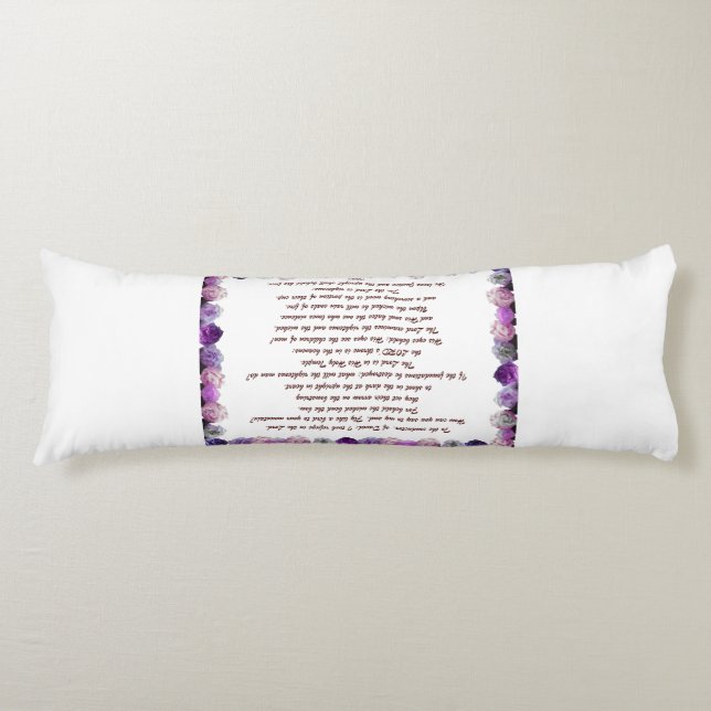 Cojín Scripture, Psalm 11, Purple Roses (Anverso)