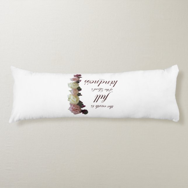 Cojín Scripture, Psalm 33, White and Pink Roses (Anverso)