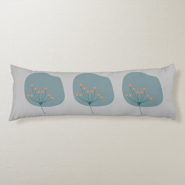 Cojín Sencillo resumen moderno gris y azul (Anverso)