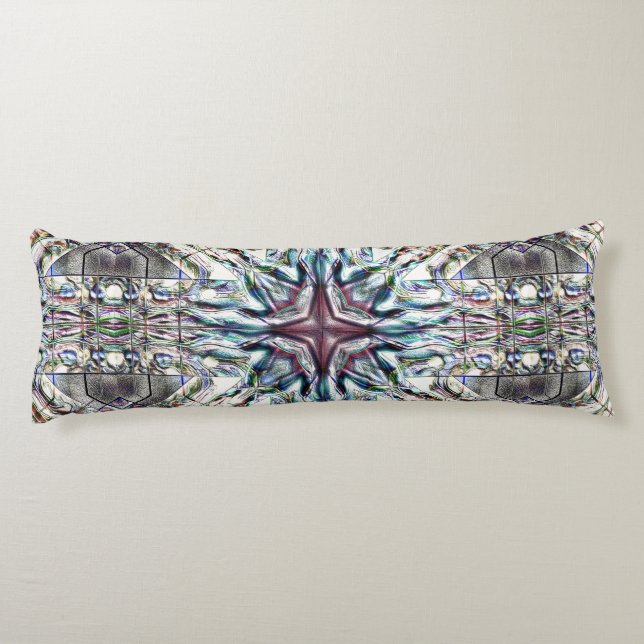 Cojín Sensación de textura kaleidoscopio en colores plat (Reverso)