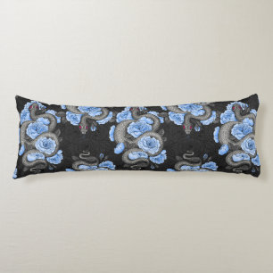 Cojín Serpientes y rosas azules