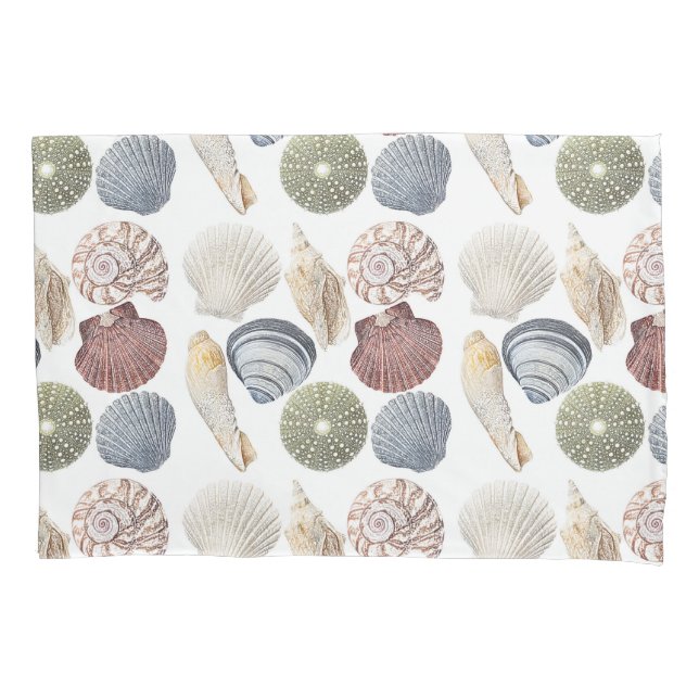 Cojín Shells Art Beach House Funda de almohadas (Anverso)