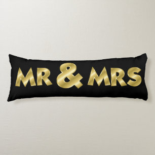 Cojín Shimmering Gold Mr & Mrs Black
