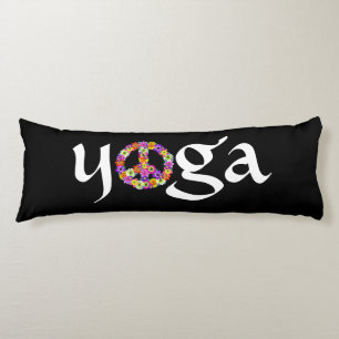 Cojín Signo de paz de yoga floral