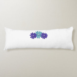 Cojín Signo de paz hippie flor poder Aqua Purple