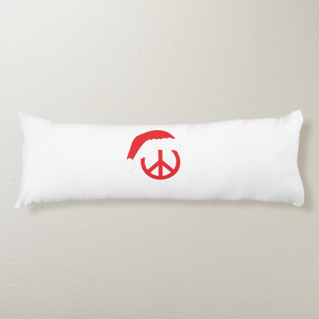 Cojín Signo de Santa Paz Ho Ho Ho Ho Ho con Santa Hat (Anverso)