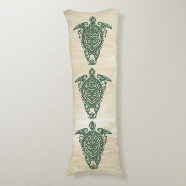 Cojín Símbolo de tortuga marina chamánica + tus ideas (Frente vertical)